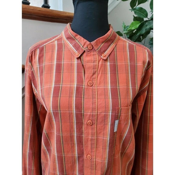 Columbia Women Nylon & Polyester Collared Long Sleeve Button Down Dress Shirt - Picture 2 of 10